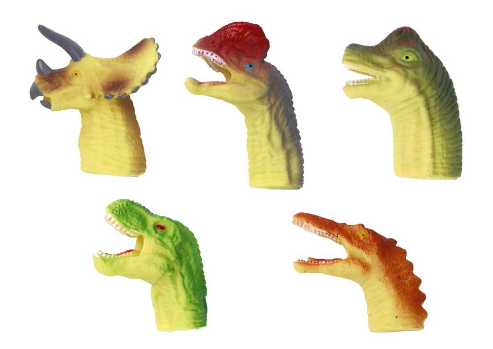 Guminiai dinozaurai ant pirštų