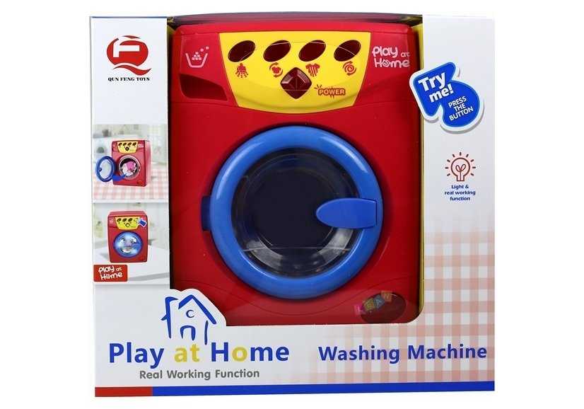 Žaislinė skalbimo mašina, raudonos spalvos
