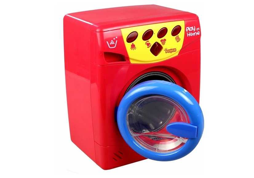 Žaislinė skalbimo mašina, raudonos spalvos