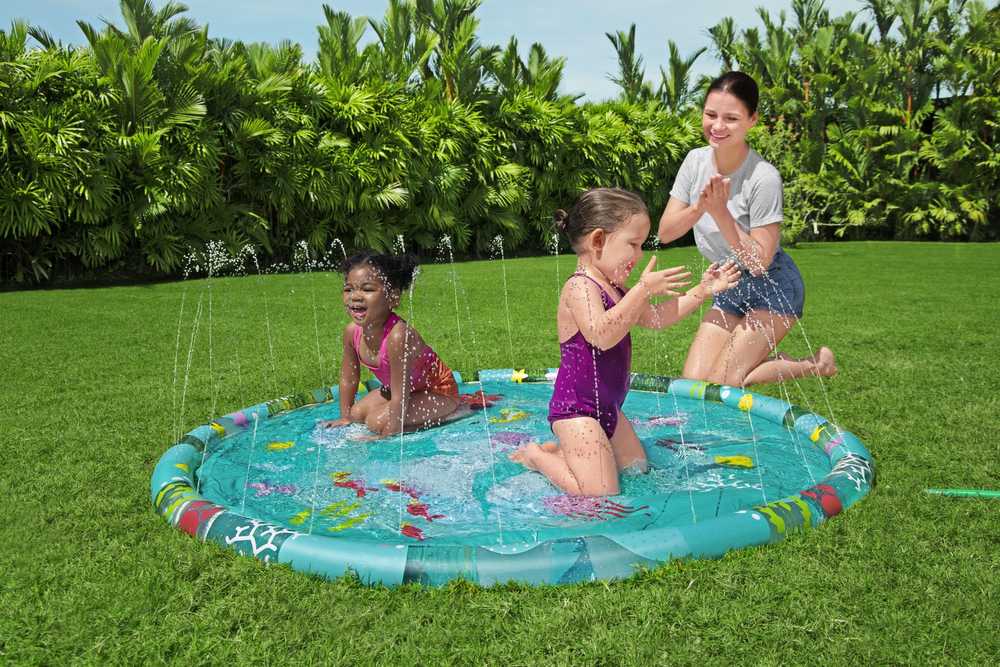 Bestway pripučiamas baseino kilimėlis su fontanu vaikams 165 cm