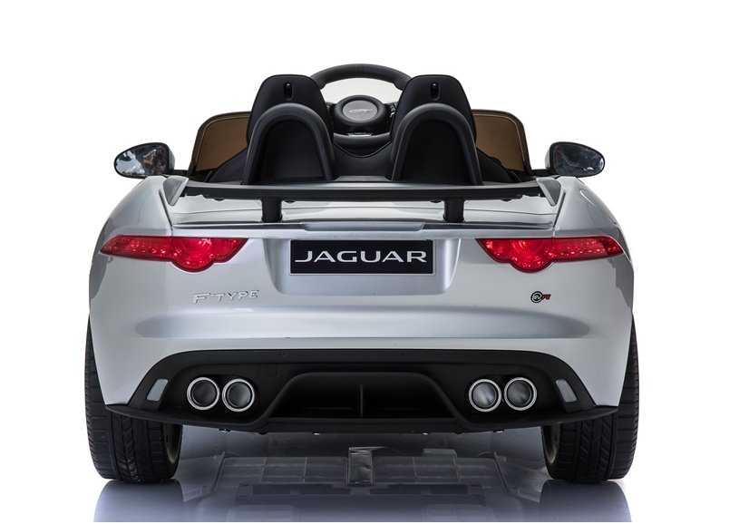 Vienvietis elektromobilis Jaguar F-Type, sidabrinis lakuotas