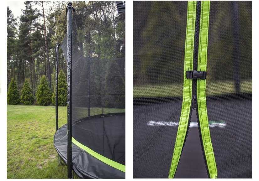 Batutas su tinklu Lean Sport Pro, 305 cm, juodas-žalias