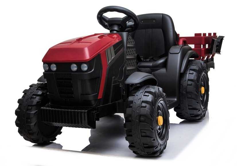 Akumuliatorinis traktorius su priekaba BDM0925, raudonas