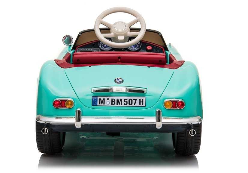 Vienvietis elektromobilis BMW Retro, žalias lakuotas