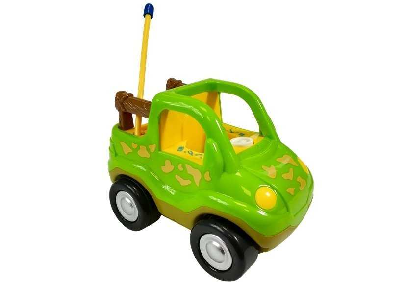 Nuotoliniu būdu valdomas automobilis - Cartoon Dinosaur Car, žalias