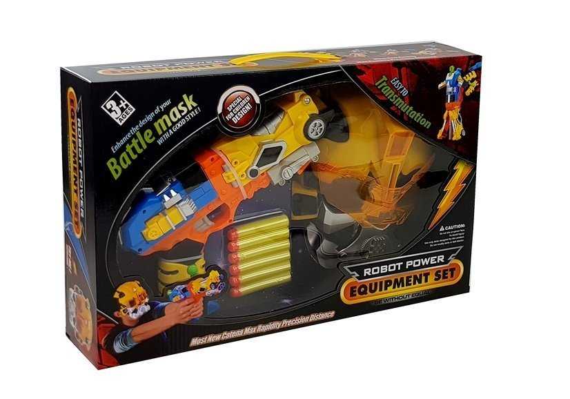 Žaislinis ginklas-transformeris su kauke 