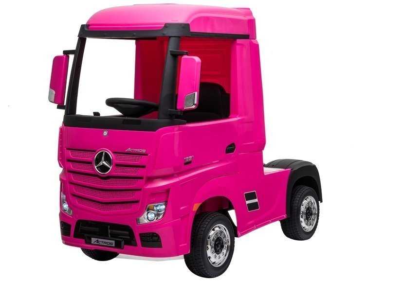 Vienvietis elektromobiliks Mercedes Actros 4x4, rožinis