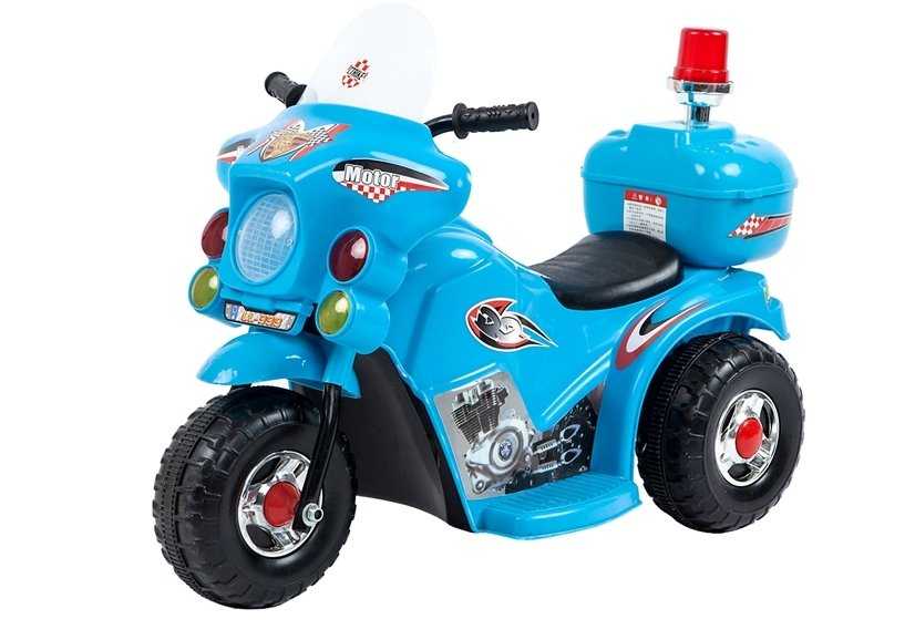 Vaikiškas elektrinis motociklas, mėlynas