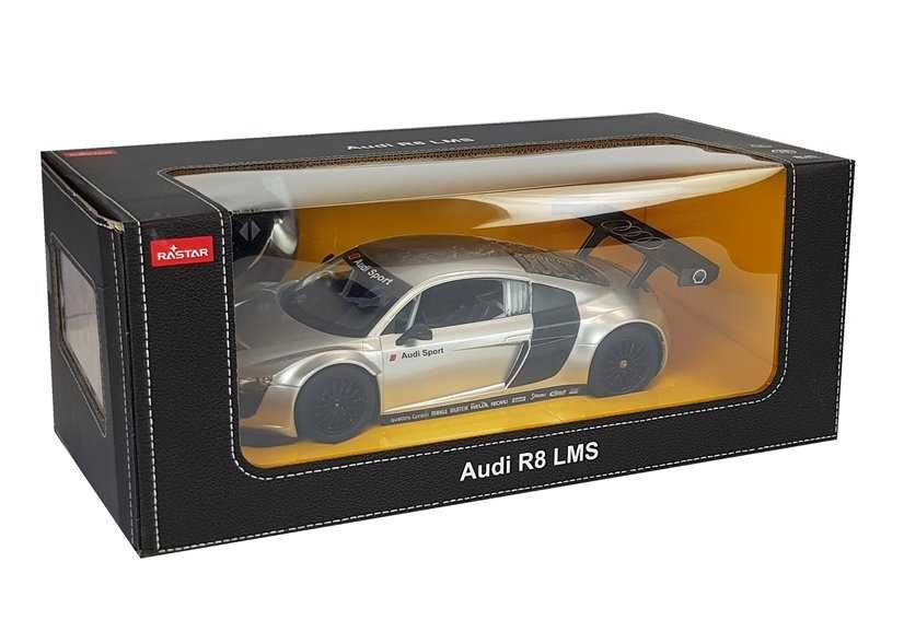 Nuotoliniu būdu valdomas automobilis Audi R8 LMS, 1:14, sidabrinis