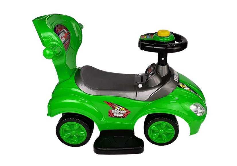 Vaikiškas stumiamas automobilis „3in1“, žalias