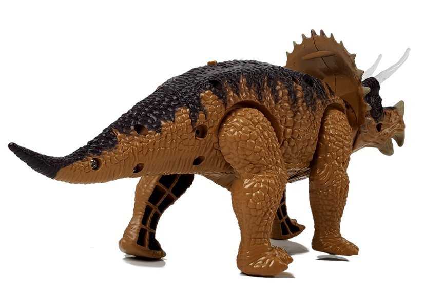 Žaislinis dinozauras Triceratopas, rudas