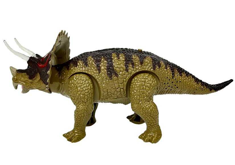 Žaislinis dinozauras Triceratopas, žalias