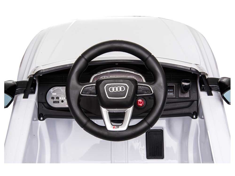 Vienvietis elektromobilis Audi RS Q8, baltas
