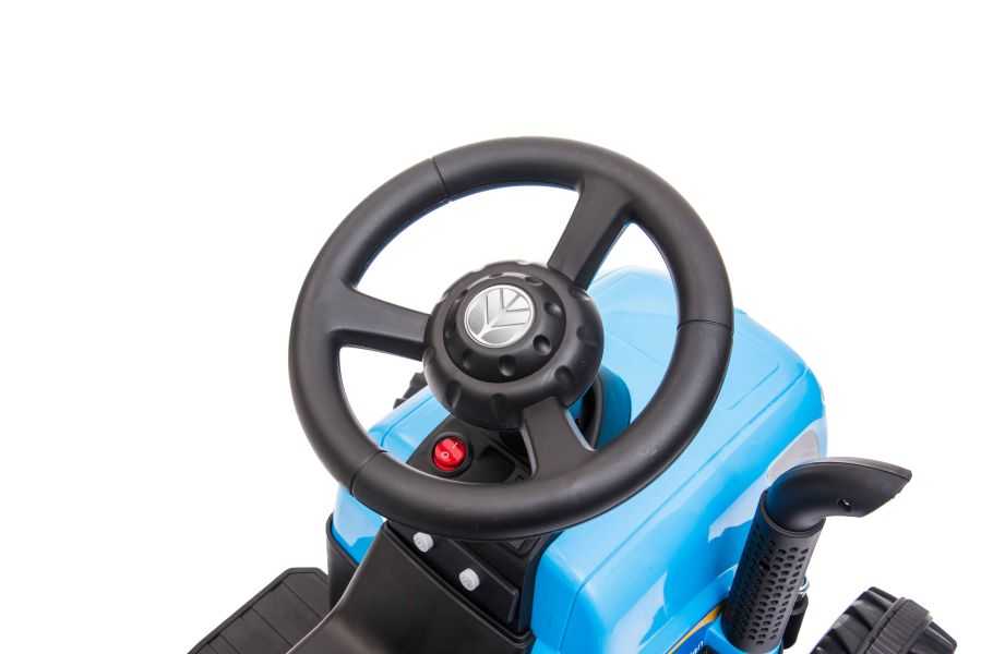 Vienvietis elektrinis traktorius su priekaba A009, mėlynas