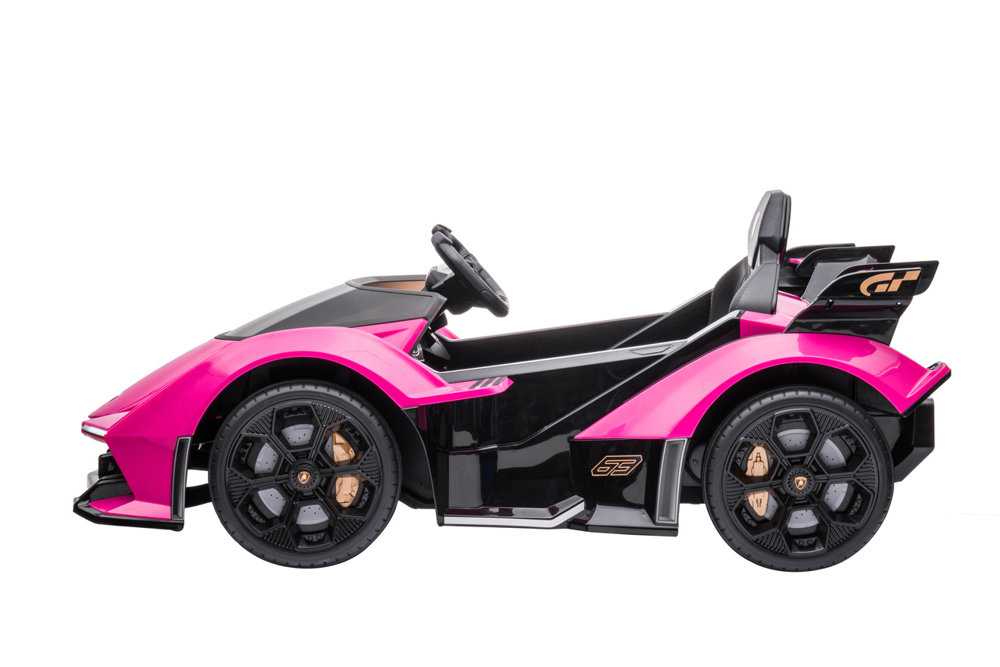 Vienvietis elektromobilis Lamborghini GT, rožinis