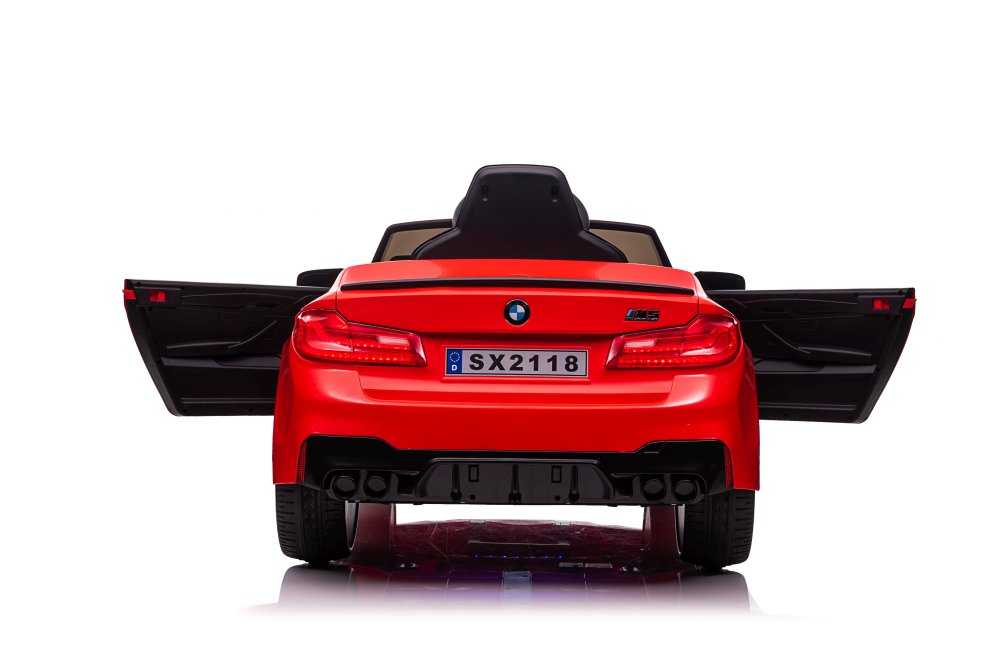 Vienvietis elektromobilis BMW M5, lakuotas raudonas