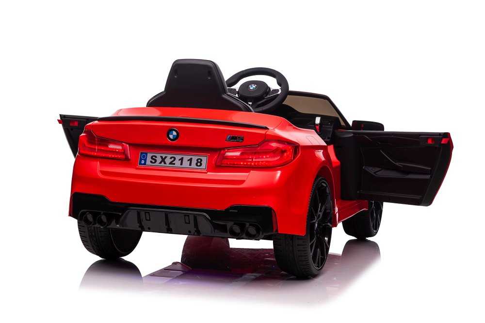 Vienvietis elektromobilis BMW M5, lakuotas raudonas