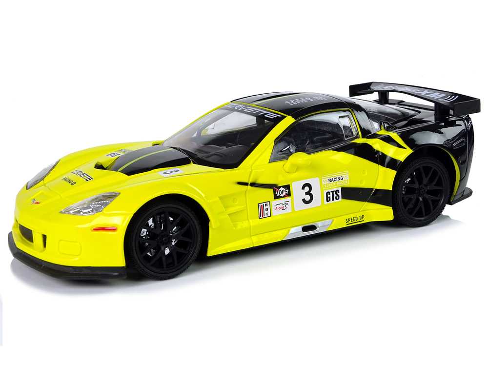 Sportinis nuotoliniu būdu valdomas automobilis Corvette C6.R, geltonas