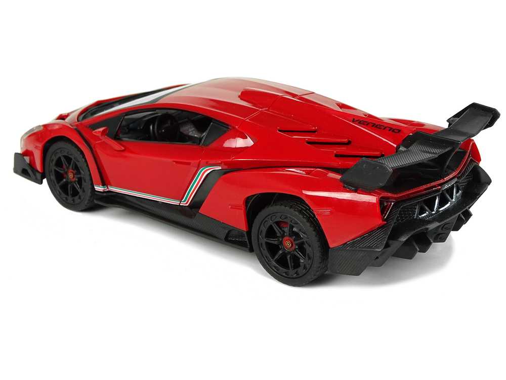 Sportinis nuotoliniu būdu valdomas automobilis Lamborghini, raudonas