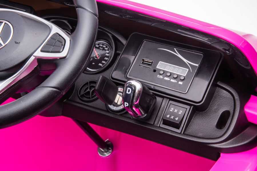 Vaikiškas vienvietis elektromobilis Mercedes DK-MT950 MP4, rožinis