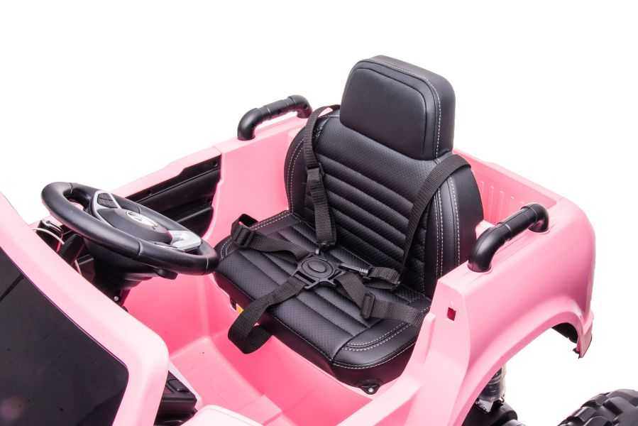 Vaikiškas vienvietis elektromobilis Mercedes DK-MT950 MP4, šviesiai rožinis