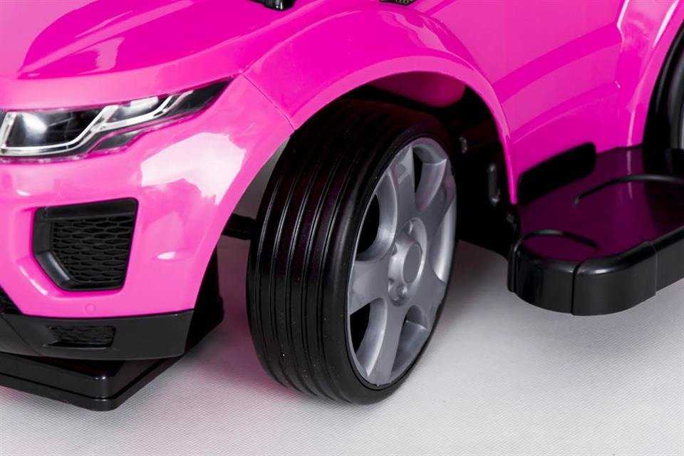 Paspiriamas automobilis su rankena, rožinis 