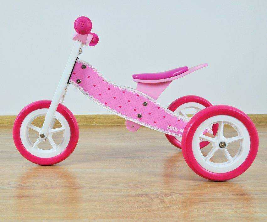 Paspiriamas dviratukas 2in1 Look, rožinis 