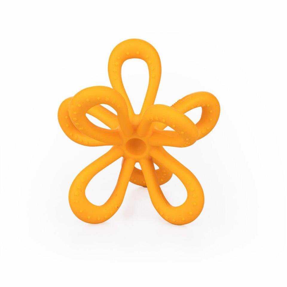 Silikoninis kramtukas - Gėlytė, oranžinis