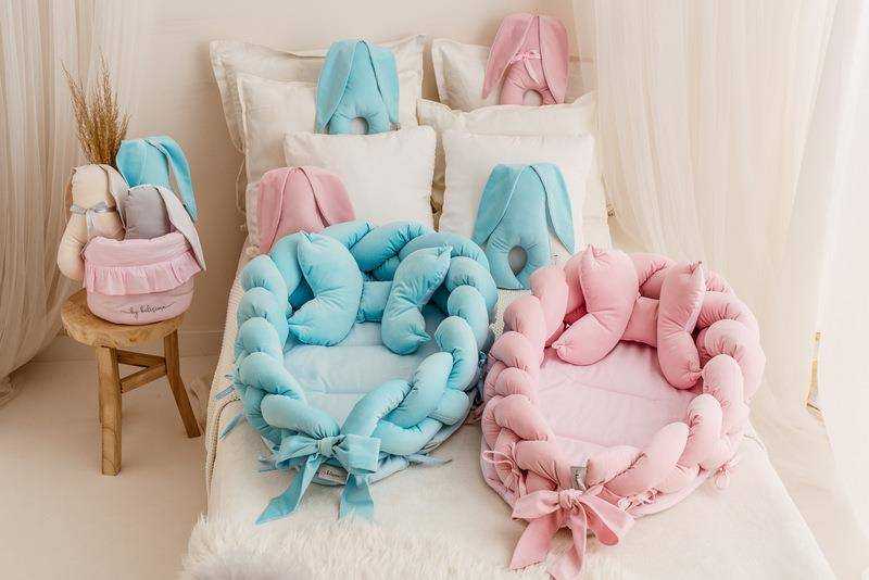 Pintas gultukas kokonas kūdikiui, rožinis
