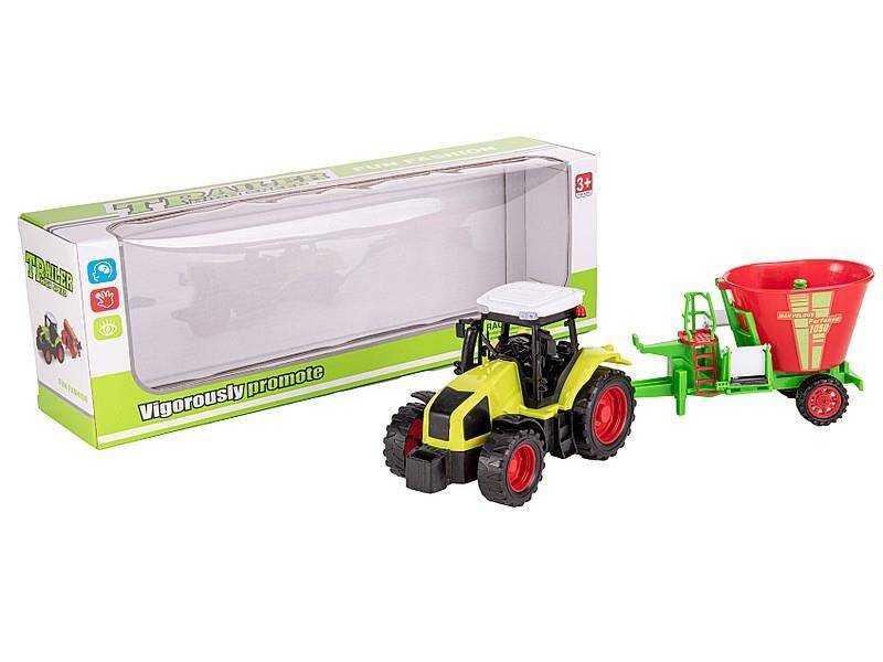Žaislinis traktorius su priekaba