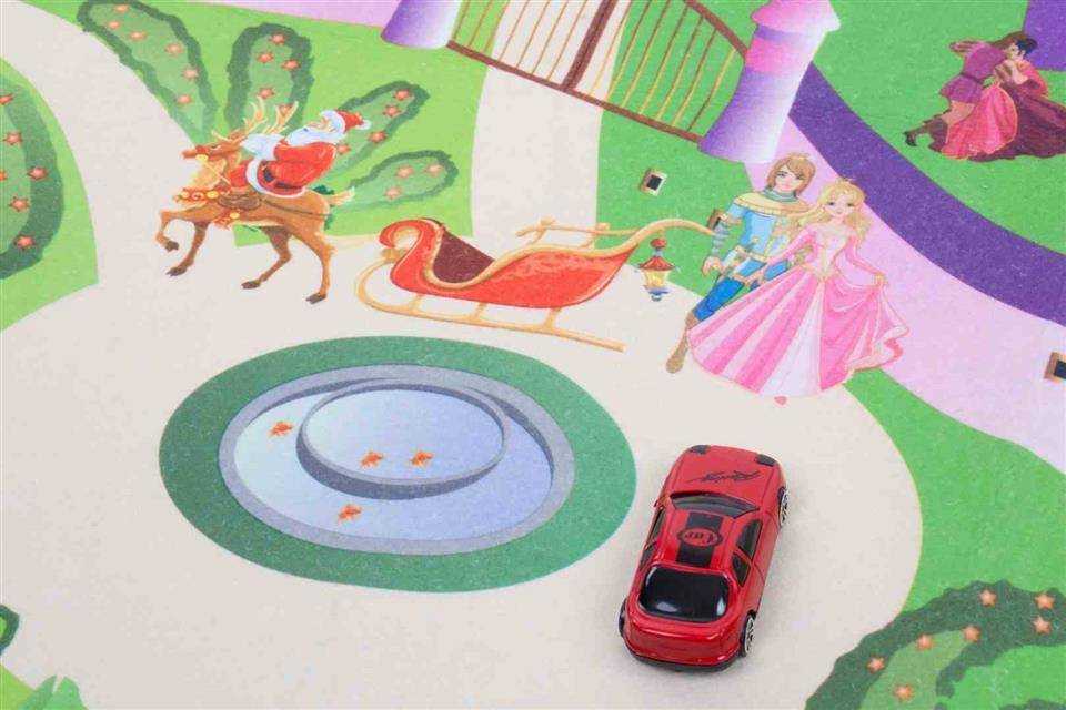 Žaidimų kilimėlis Pasakų miestas su 4 automobiliais