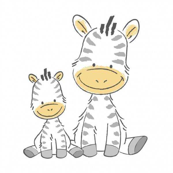 Vaikiškas puodukas - zebras, pilkas