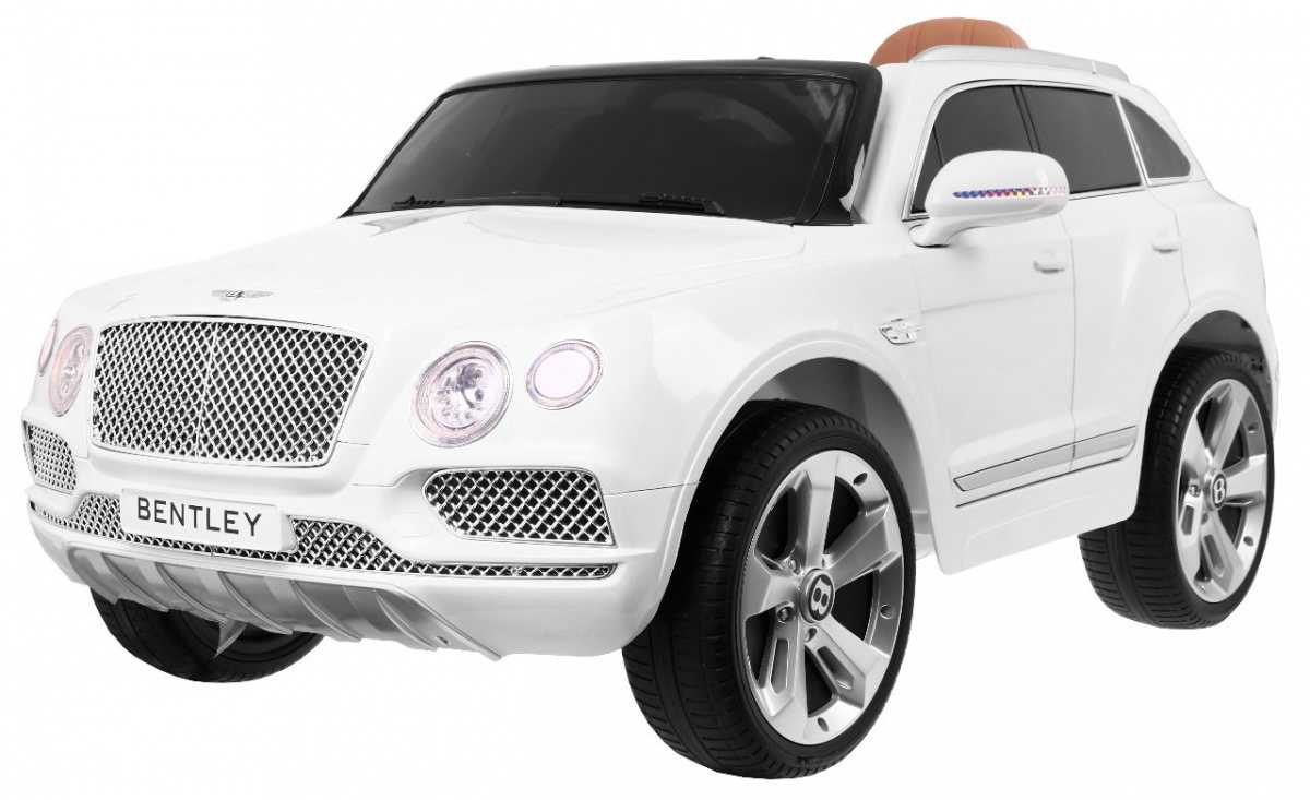 Vienvietis elektromobilis Bentley Bentayga, baltas