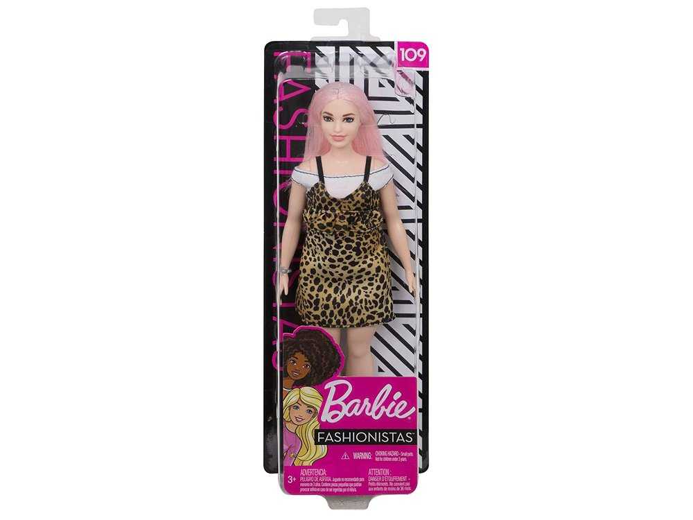 Lėlė barbė - Fashionista, rožiniais plaukais