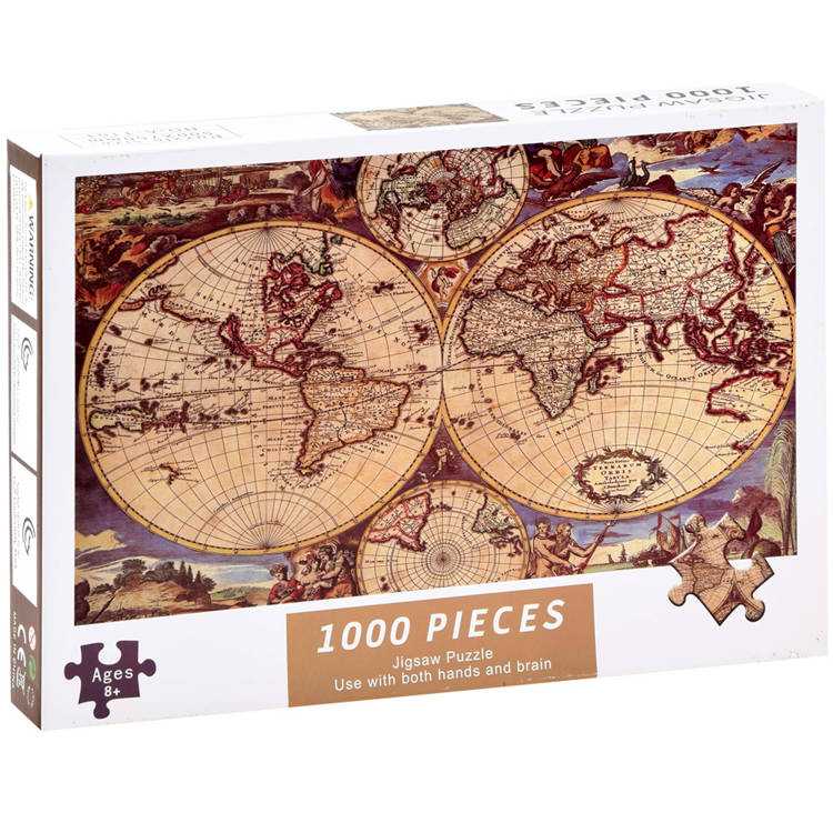 Dėlionė senovinis pasaulio žemėlapis, 1000 elementų