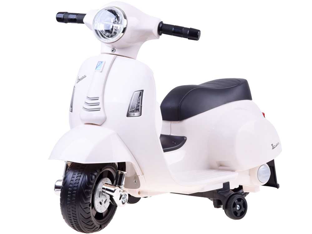 Vaikiškas elektrinis motociklas - Vespa, baltas