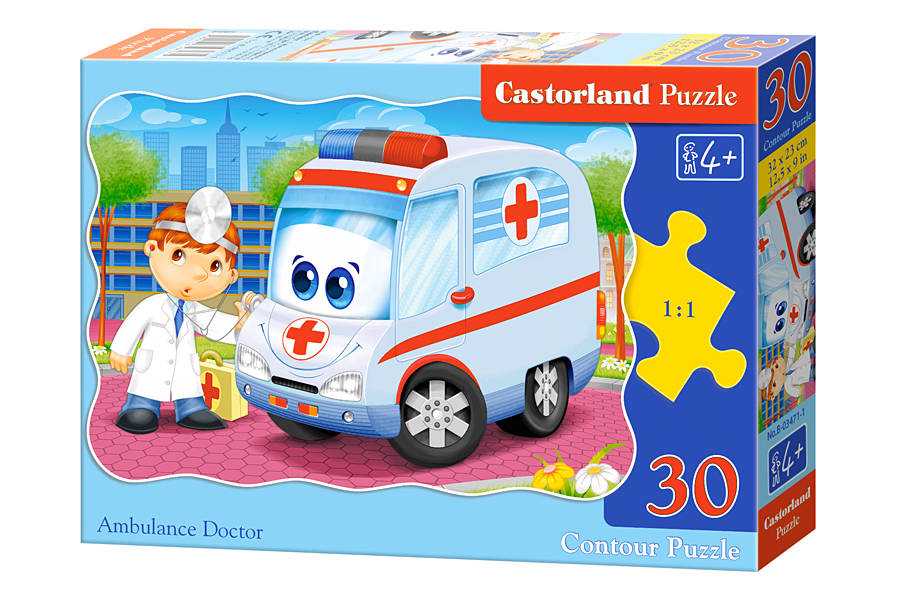 Dėlionė Castorland Ambulance Doctor, 30 dalių