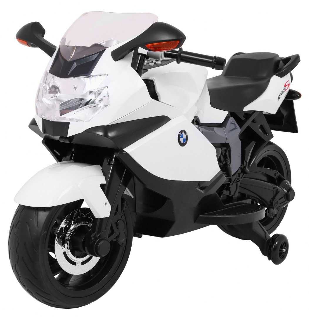 Elektrinis motociklas BMW K1300S, baltas