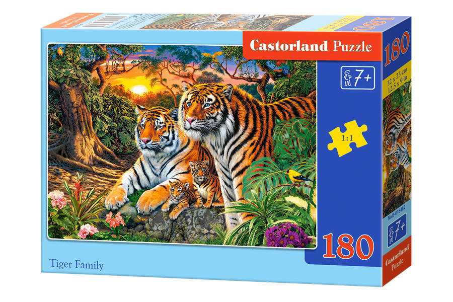 Dėlionė Castorland Tiger Family, 180 dalių