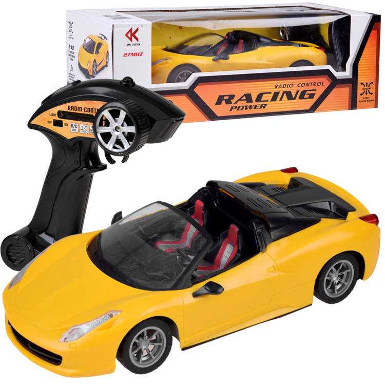 RacingPower nuotolinio valdymo sportinis automobilis, geltonas