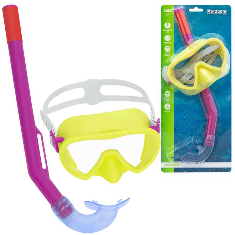 Nardymo rinkinys Bestway Crusader Essential Snorkel, geltonas