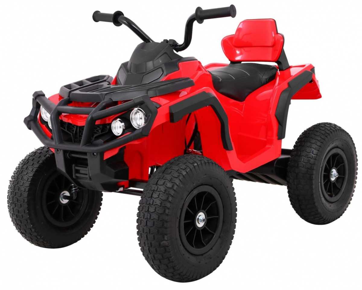 Keturratis Quad ATV su pripučiamomis padangomis, raudonas