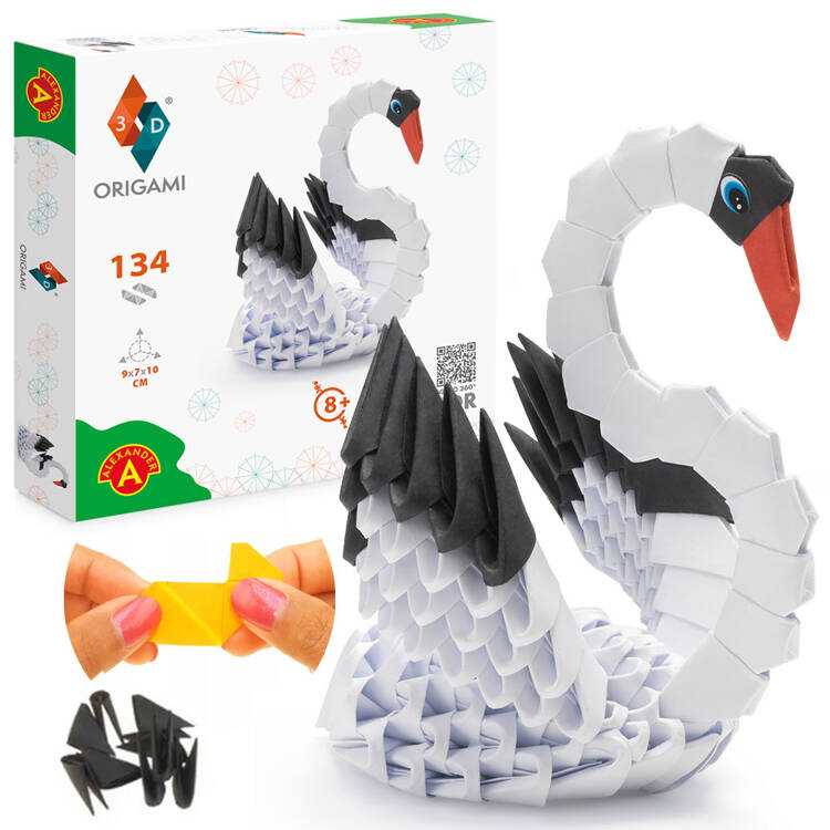 Kūrybinis rinkinys - Origami 3D gulbė 