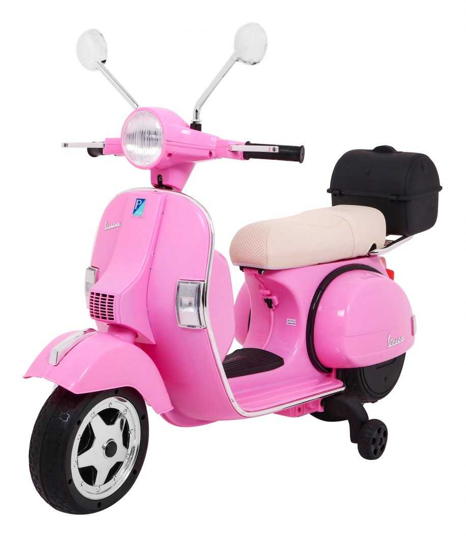Elektrinis motociklas Vespa, rožinis