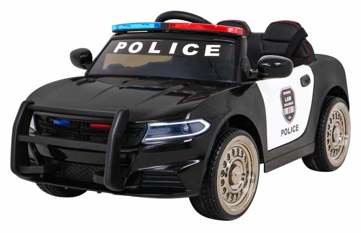 Vaikiškas vienvietis policijos elektromobilis 