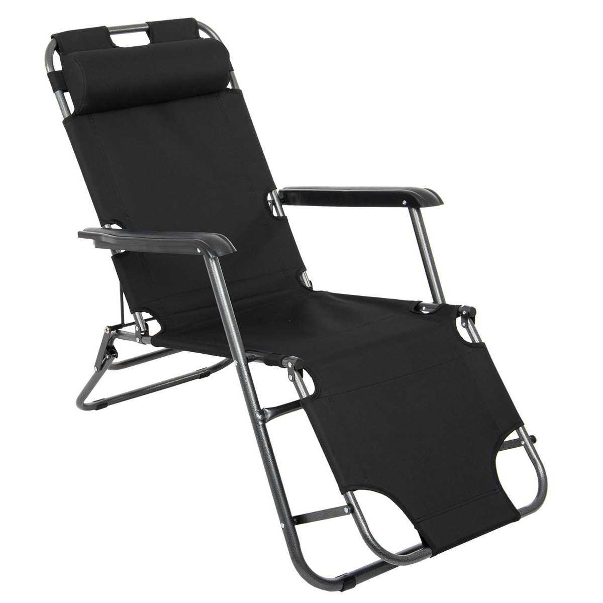 Reguliuojamas fotelis su atlošu galvai, juodas