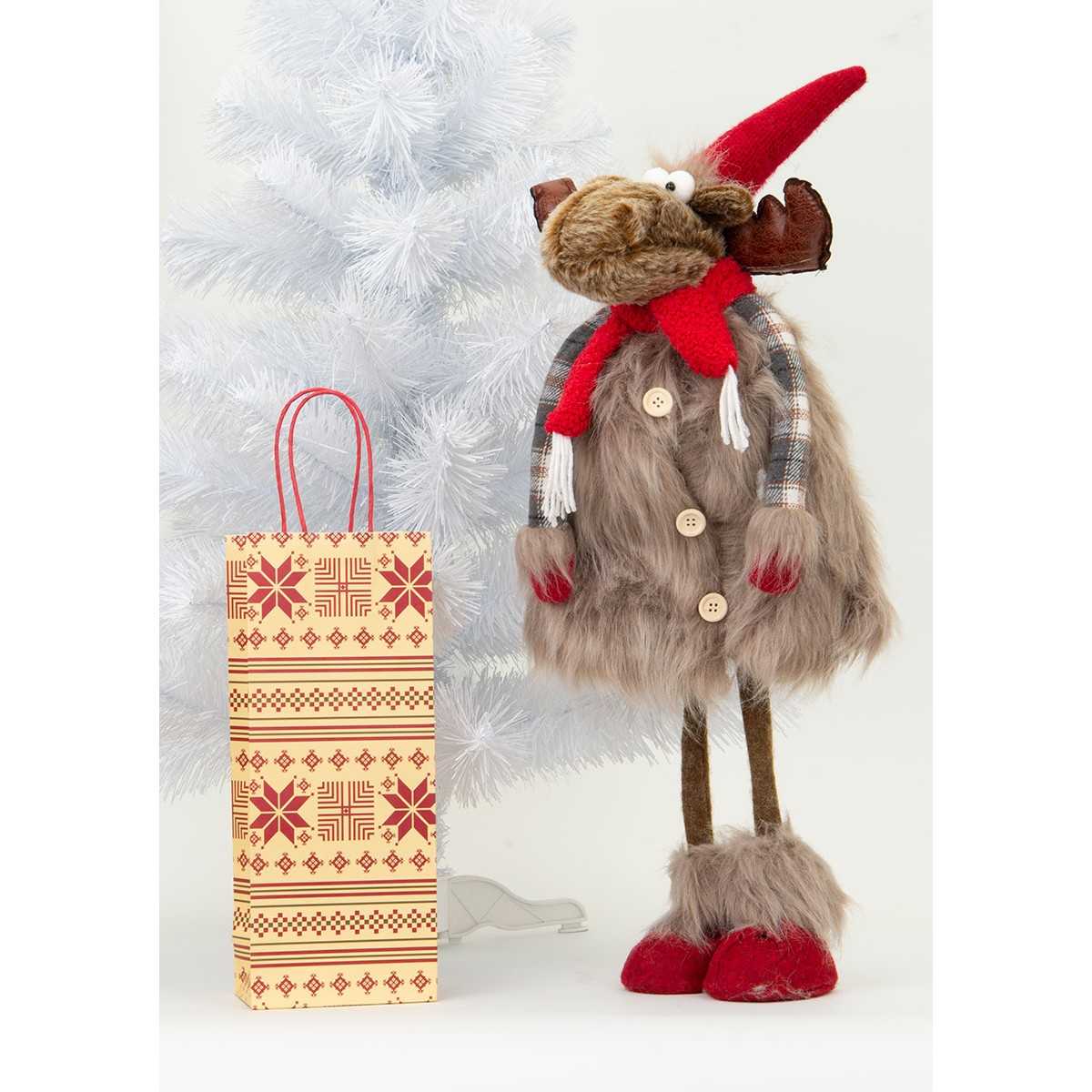 Kalėdinė dekoracija - Pliušinis elnias, 67 cm