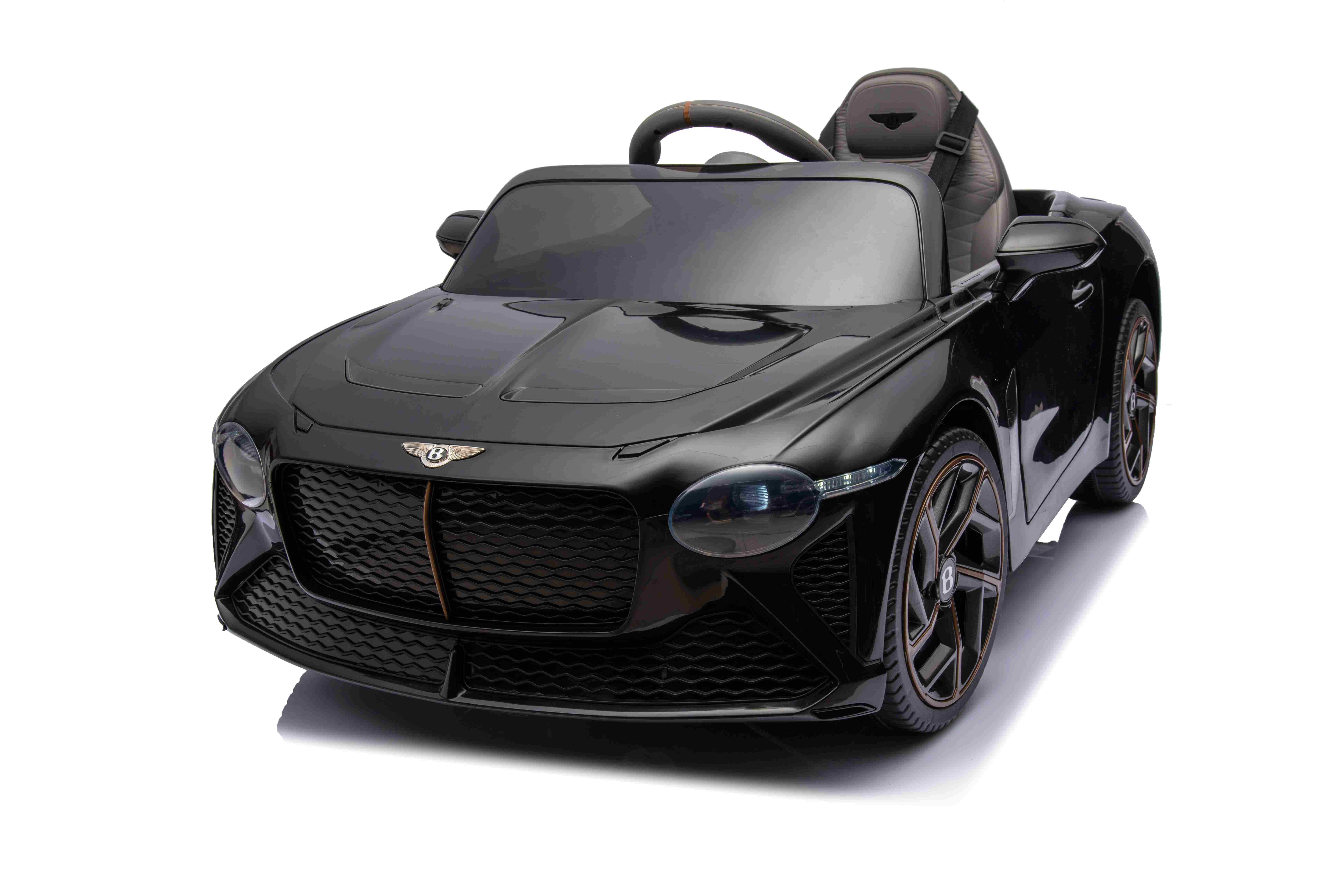 Vienvietis elektromobilis Bentley Bacalar, juodas