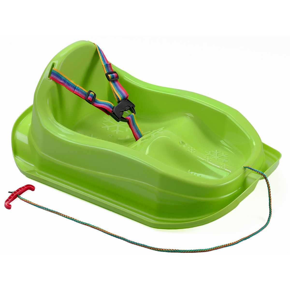 Plastikinės rogutės - Mini Bobek Marmat, žalios, 71 cm