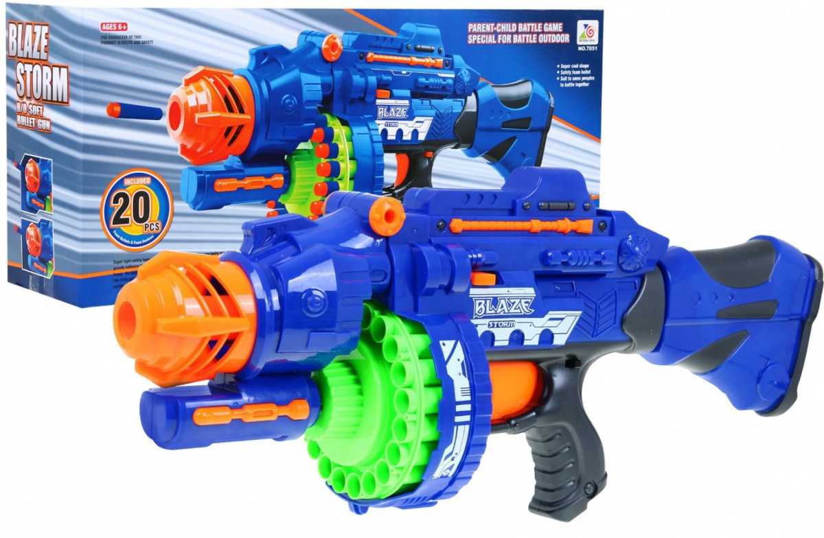 Didelis žaislinis šautuvas Blaze Storm, mėlynas